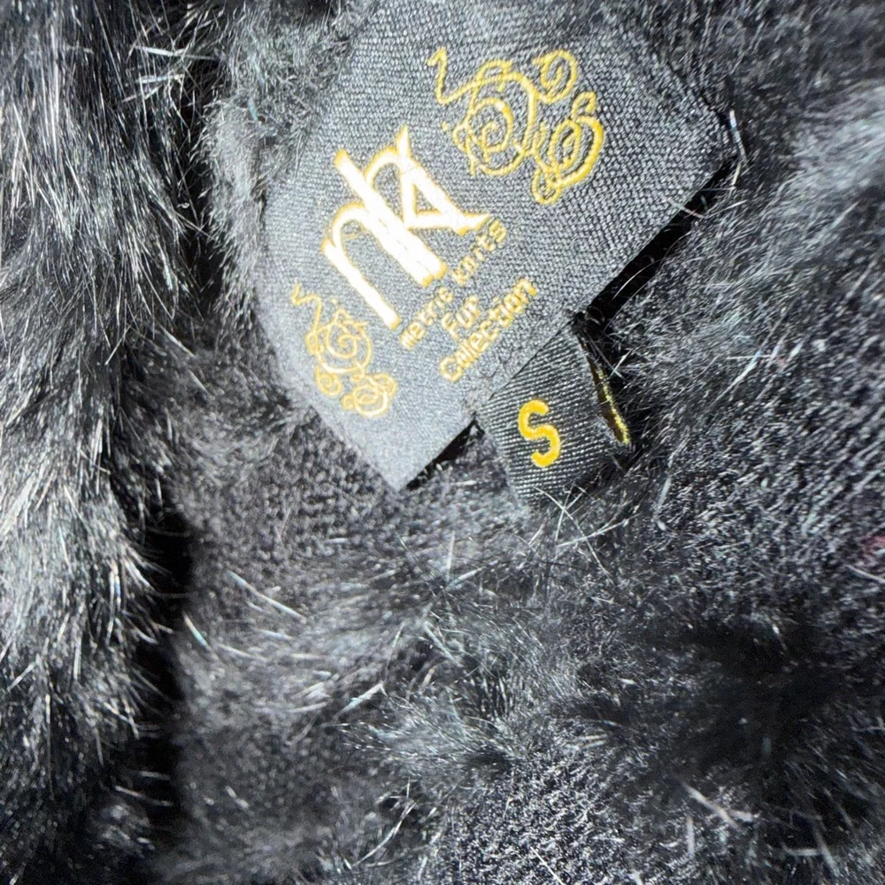 Black (Rabbit)  Fur Bolero Jacket -size S